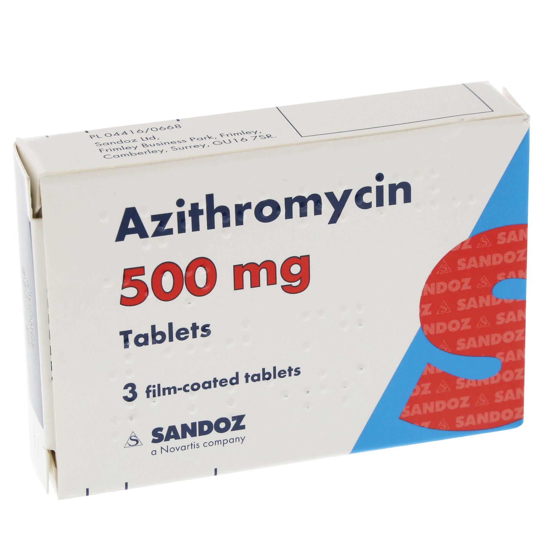 AZITHROMYCIN Pfizer cpr pell 250 mg 4 pce