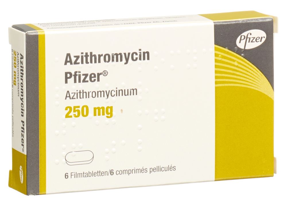 AZITHROMYCIN Pfizer cpr pell 250 mg 6 pce