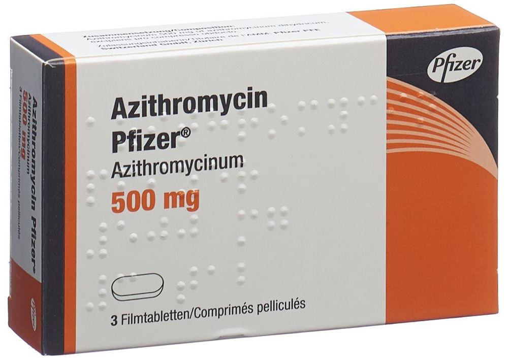 AZITHROMYCIN Pfizer cpr pell 500 mg 3 pce