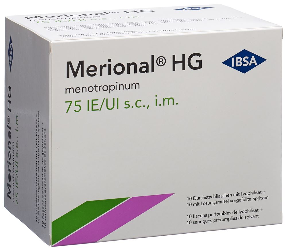 MERIONAL HG 75 UI c solv ser pré 10 pce