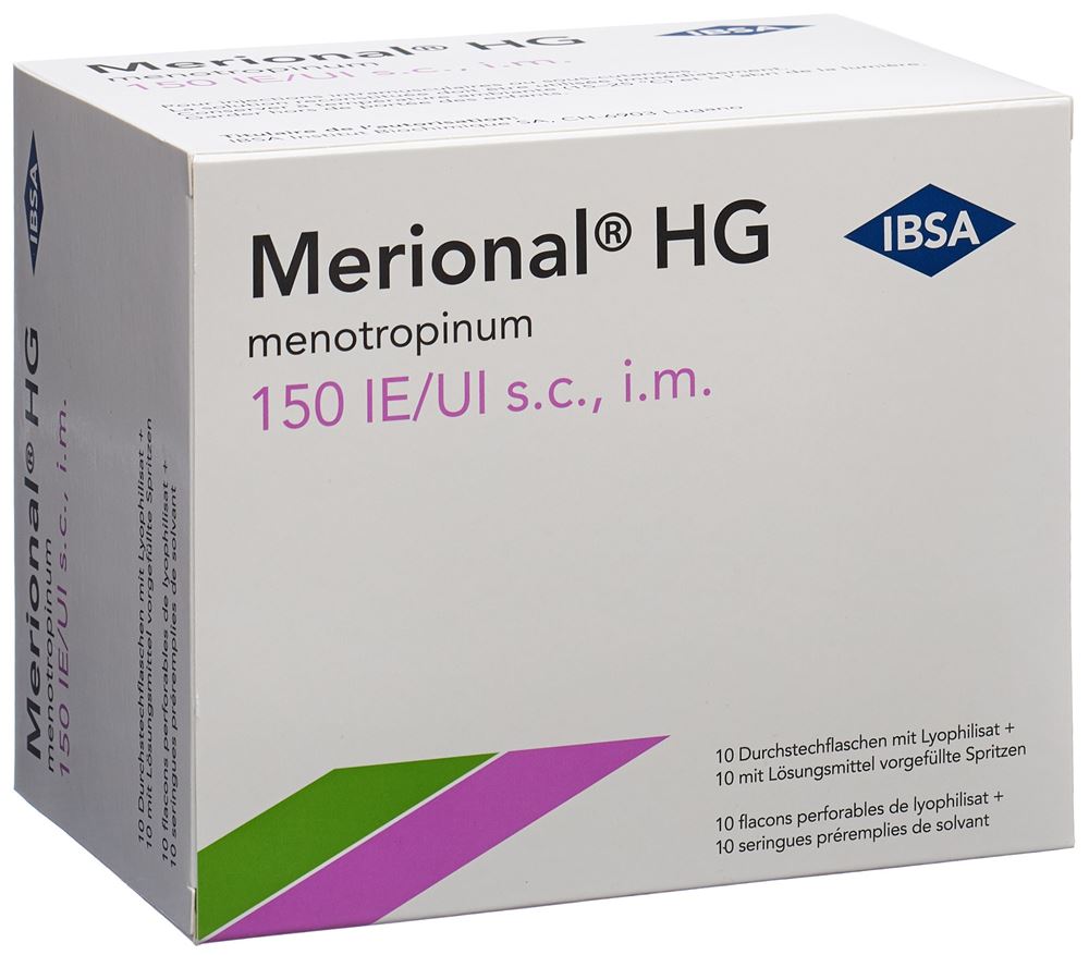 MERIONAL HG 150 UI c solv ser pré 10 pce