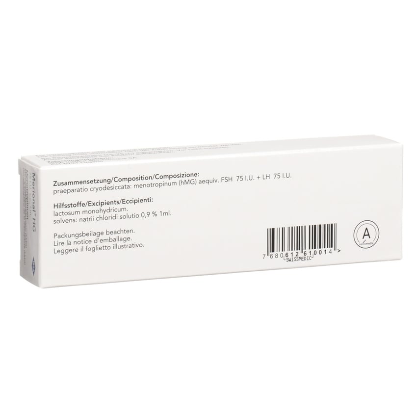 Merional HG 75 I.U., polvere e solvente per soluzione iniettabile i.m, s.c (fiala con solvente)