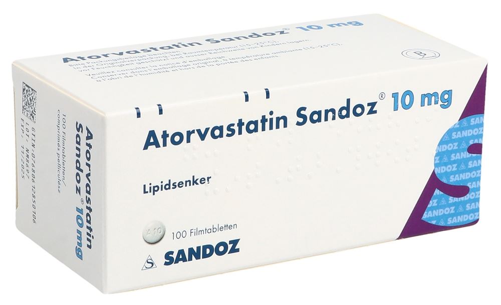 Atorvastatin Sandoz 10 mg, Filmtabletten
