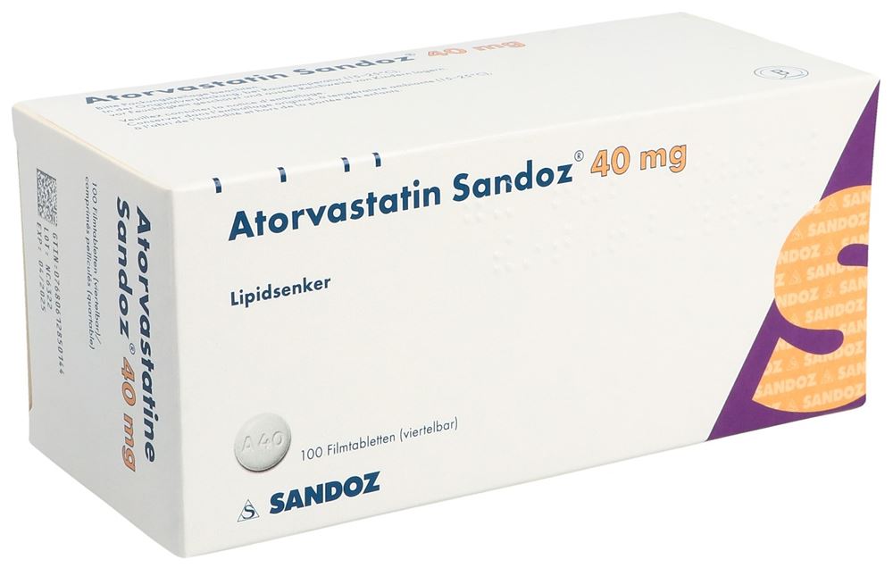 ATORVASTATINE Sandoz cpr pell 40 mg 100 pce
