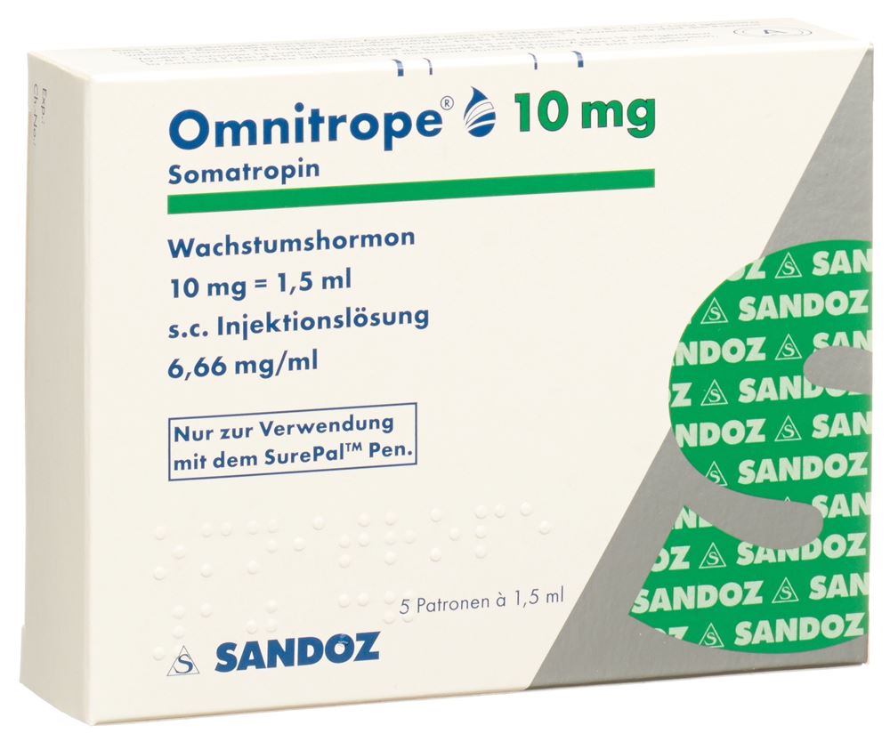 OMNITROPE cart SurePal sol inj 10 mg/1.5ml 5 pce