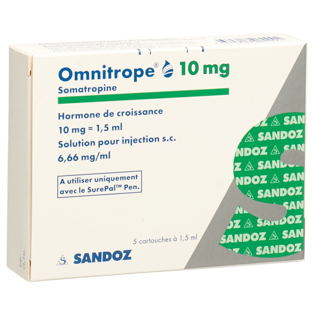 OMNITROPE cart SurePal sol inj 10 mg/1.5ml 5 pce