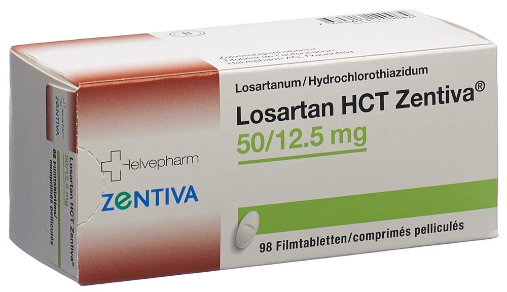 LOSARTAN HCT Zentiva cpr pell 50/12.5 mg 98 pce