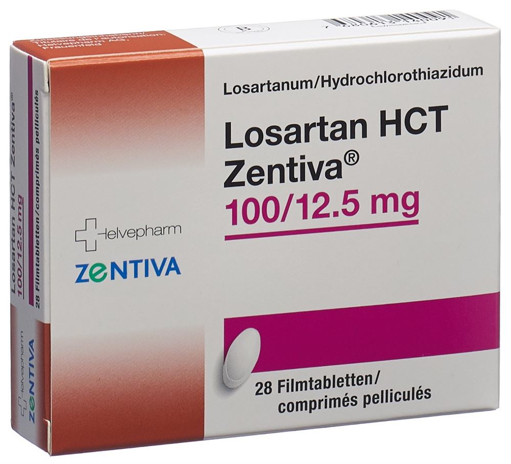 Losartan HCT Zentiva 100/12.5 mg, Filmtabletten