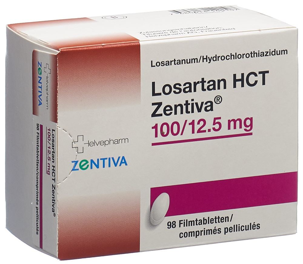 LOSARTAN HCT Zentiva cpr pell 100/12.5 mg 98 pce