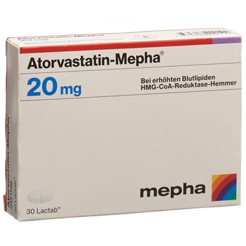 Atorvastatin-Mepha, lactabs 20 mg , 30 pce