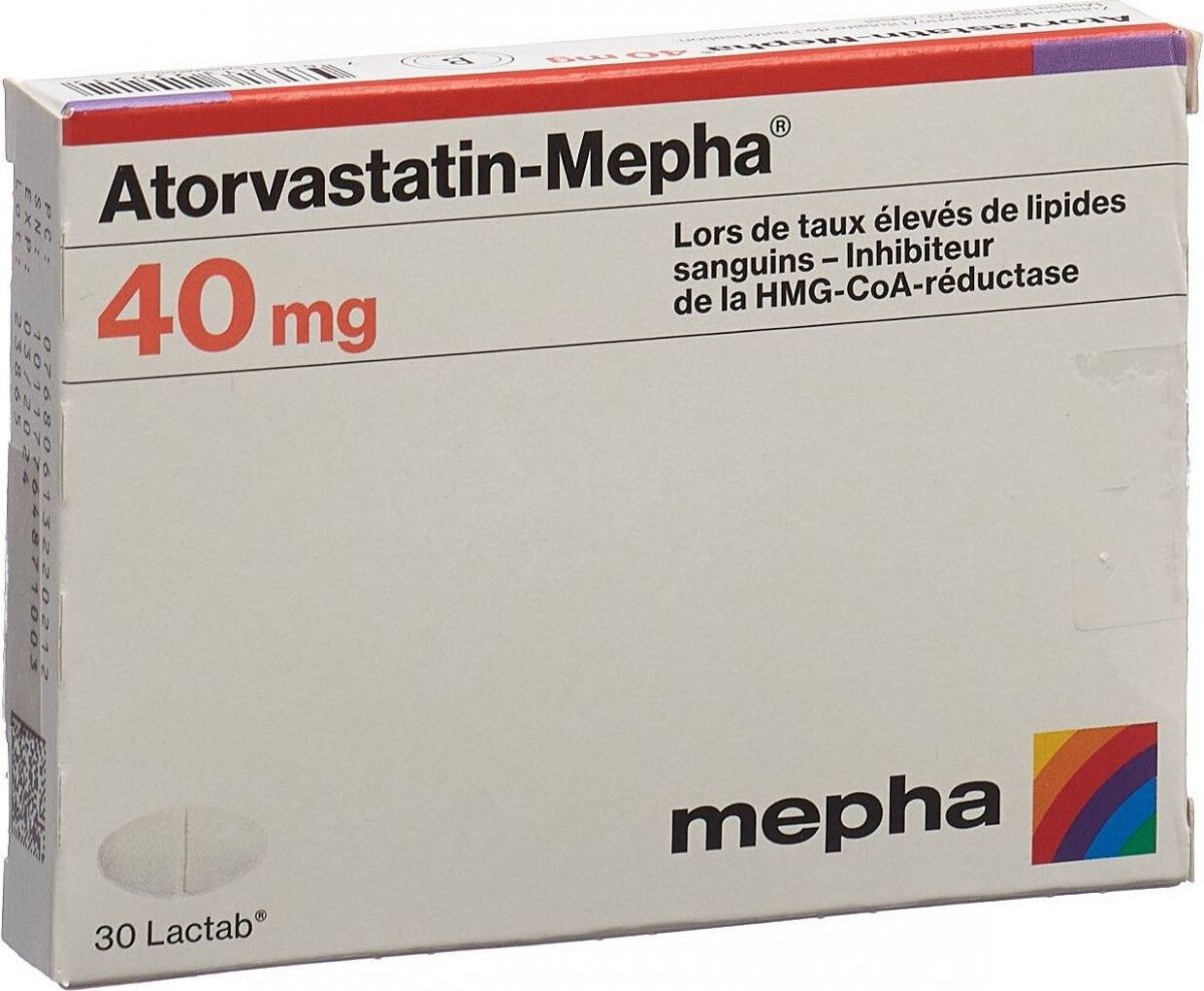 Atorvastatin-Mepha, lactabs 80 mg , 30 pce