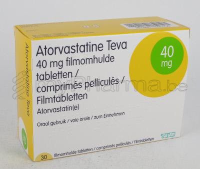 Atorvastatin-Teva 40 mg, Lactab