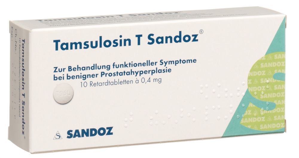 TAMSULOSINE T Sandoz cpr ret 0.4 mg 10 pce