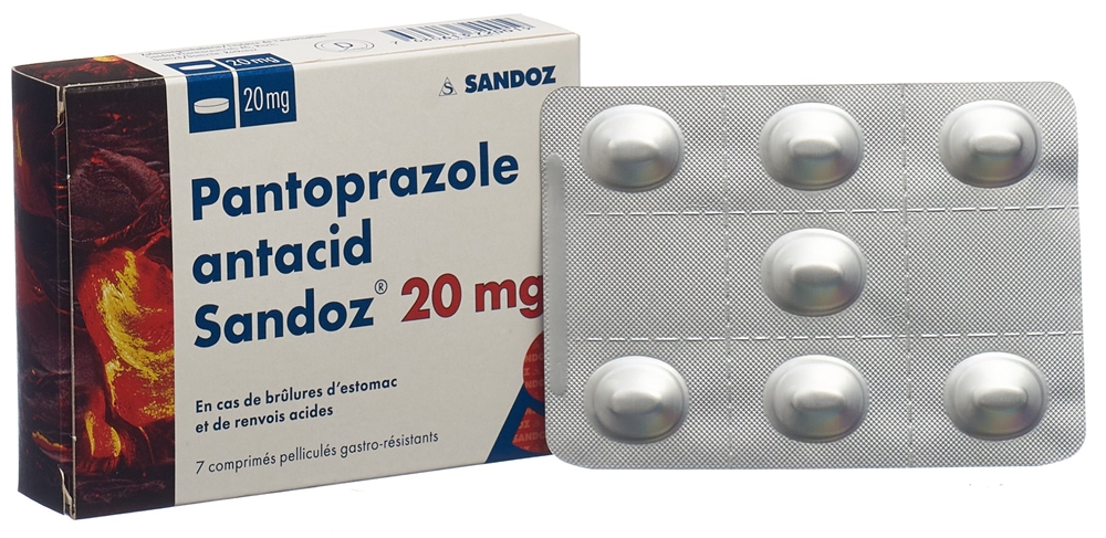 PANTOPRAZOLE ANTACID Sandoz cpr pell 20 mg 7 pce