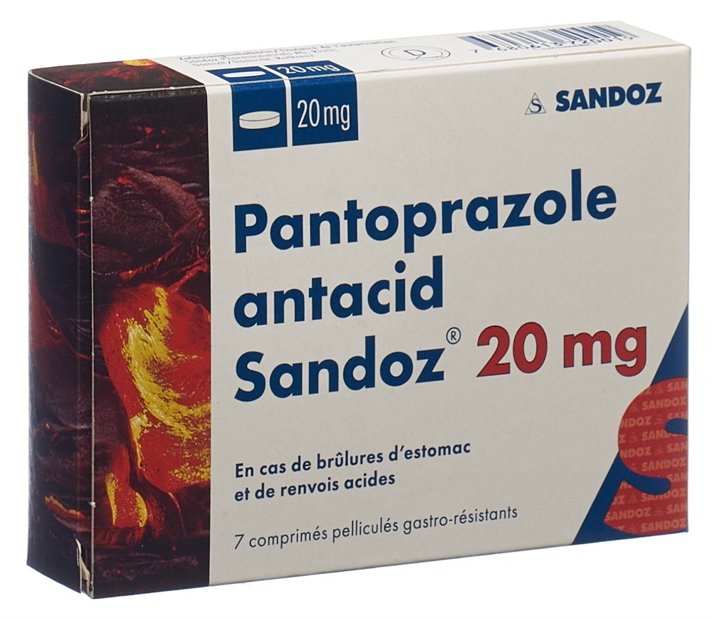 PANTOPRAZOLE ANTACID Sandoz cpr pell 20 mg 7 pce