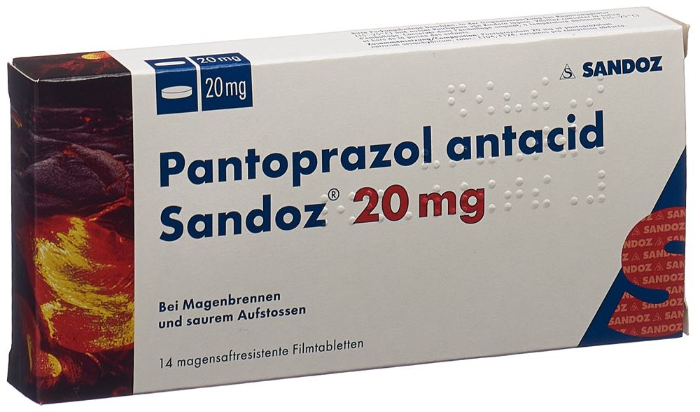 Pantoprazol antacid Sandoz, magensaftresistente Filmtabletten
