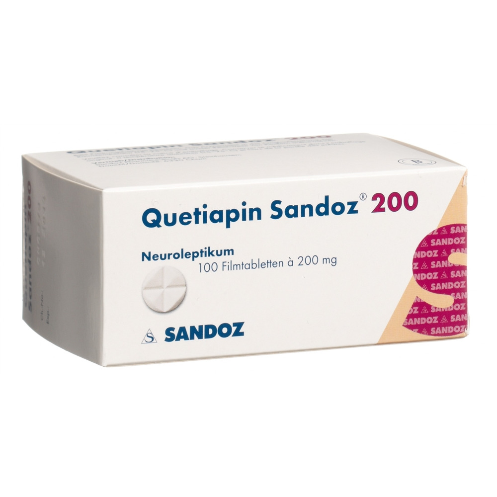 QUETIAPINE Sandoz cpr pell 200 mg 100 pce