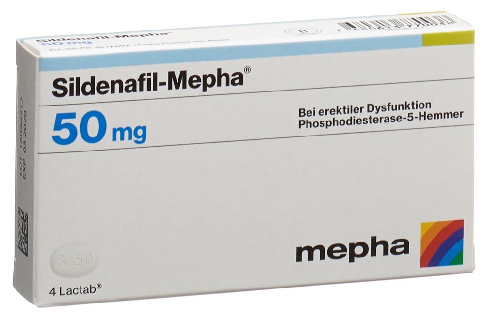 Sildenafil-Mepha 50 mg, Lactab