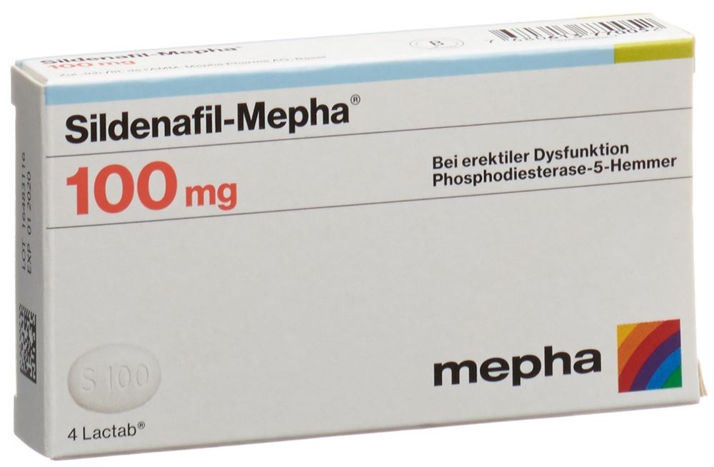 SILDENAFIL Mepha cpr pell 100 mg 4 pce