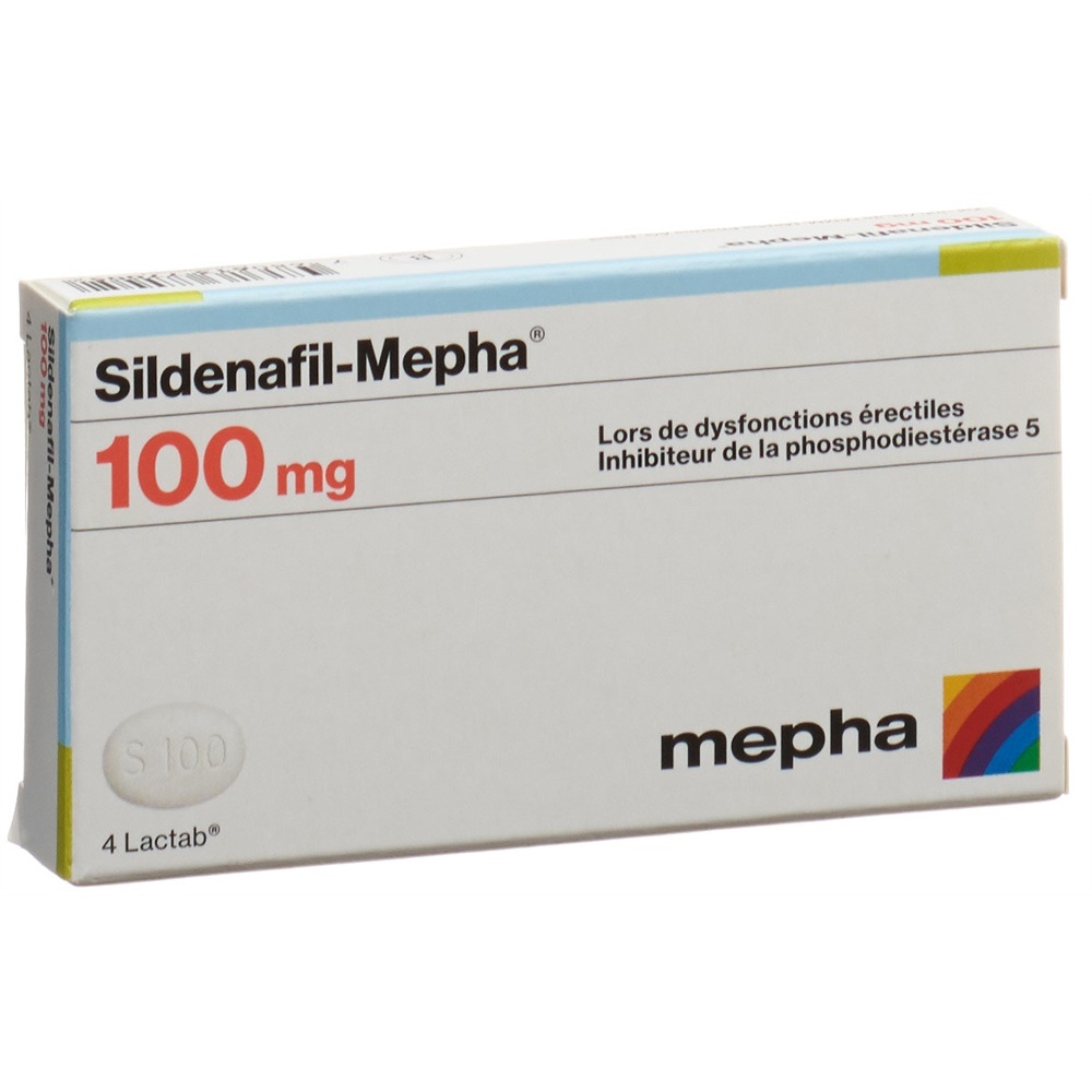 SILDENAFIL Mepha cpr pell 100 mg 4 pce