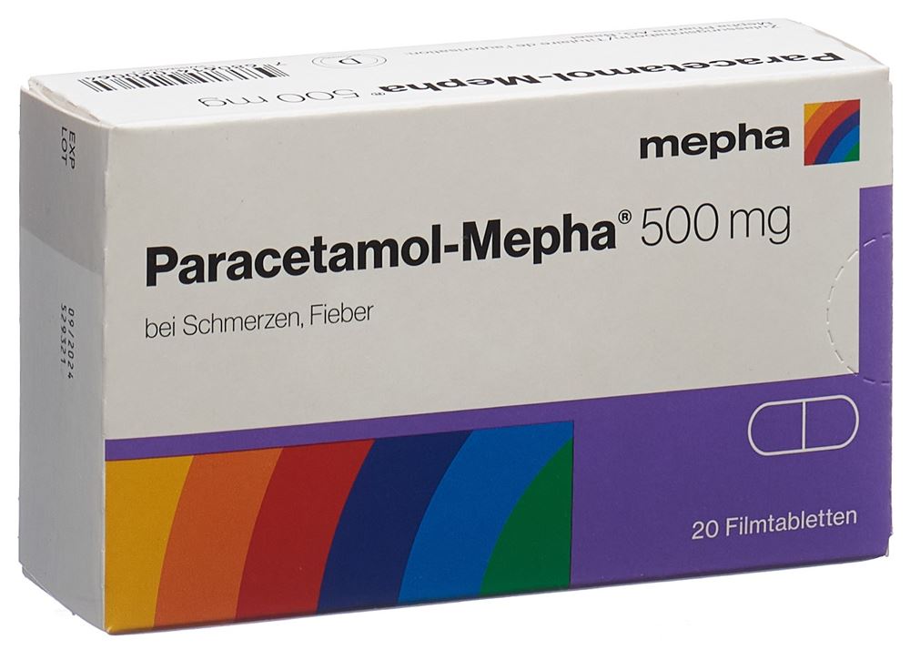 PARACETAMOL Mepha cpr pell 500 mg 20 pce
