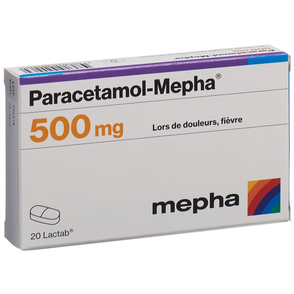 PARACETAMOL Mepha cpr pell 500 mg 20 pce