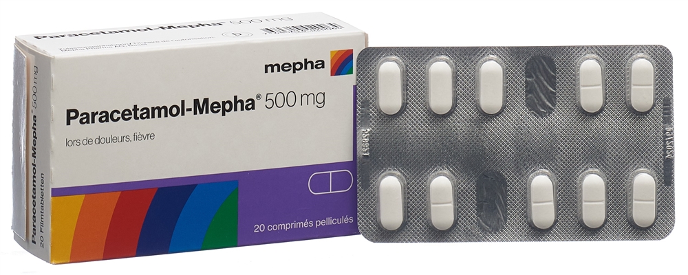 PARACETAMOL Mepha cpr pell 500 mg 20 pce