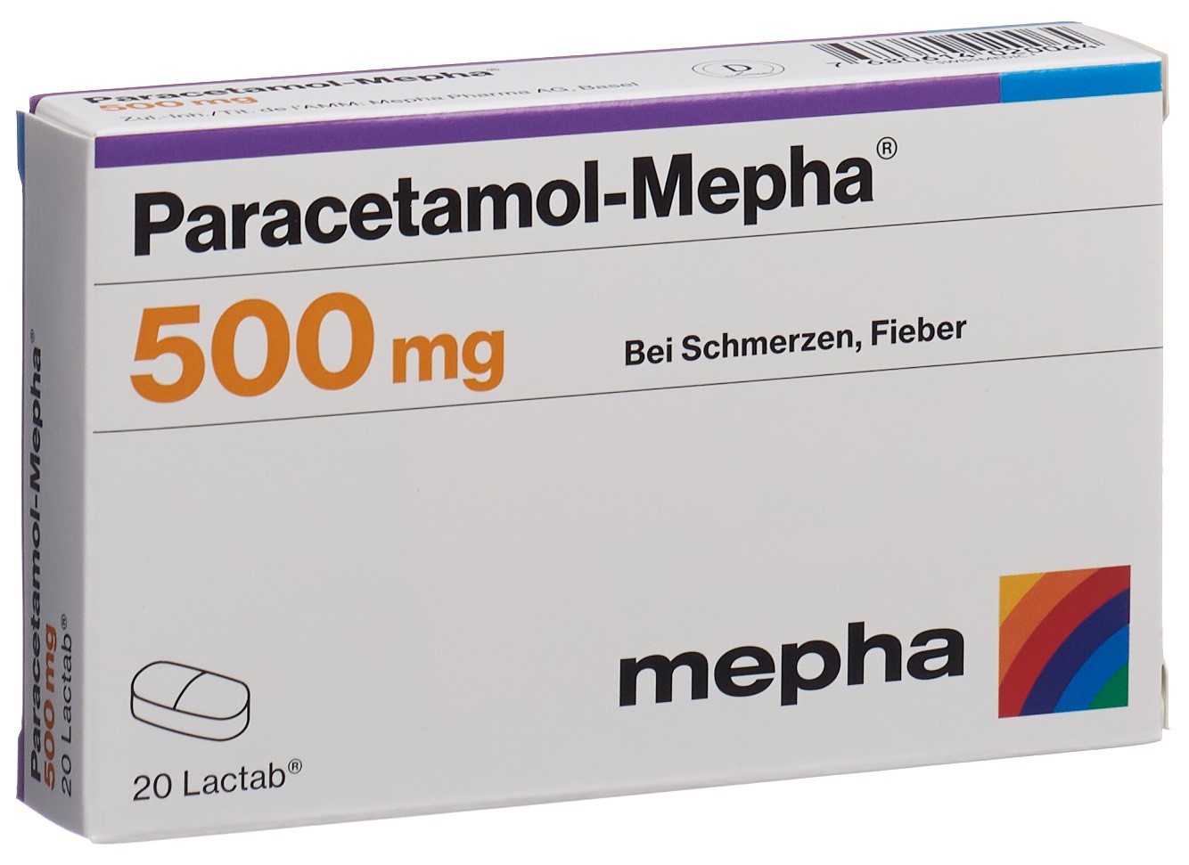 PARACETAMOL Mepha cpr pell 500 mg 100 pce