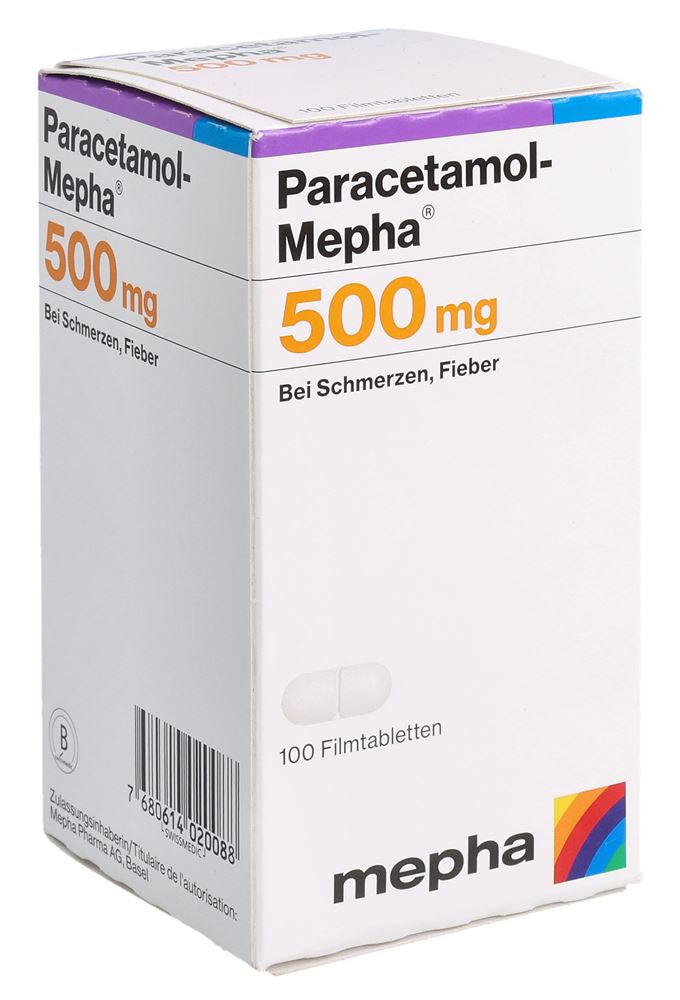 Paracetamol-Mepha 500 mg, Filmtabletten