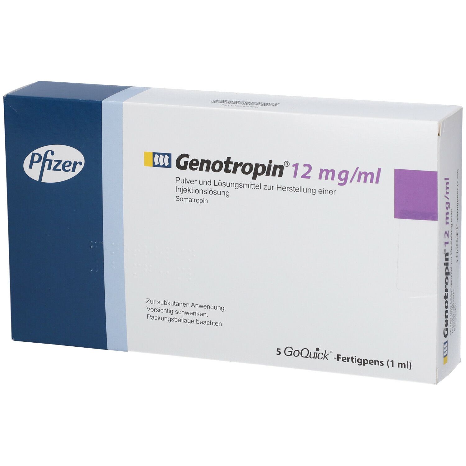 Genotropin 5 mg, Pulver und Lösungsmittel zur Herstellung einer Injektionslösung im Fertigpen GoQuick