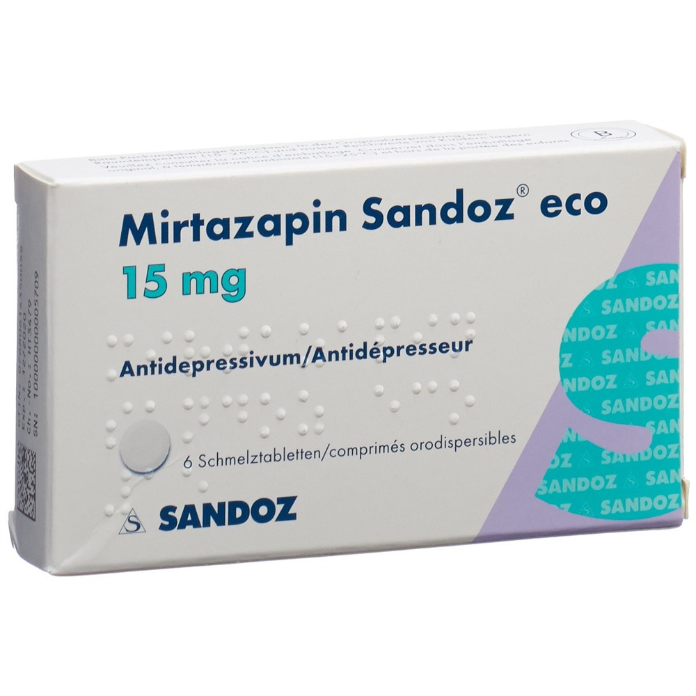 MIRTAZAPINE Sandoz eco cpr orodisp 15 mg 6 pce