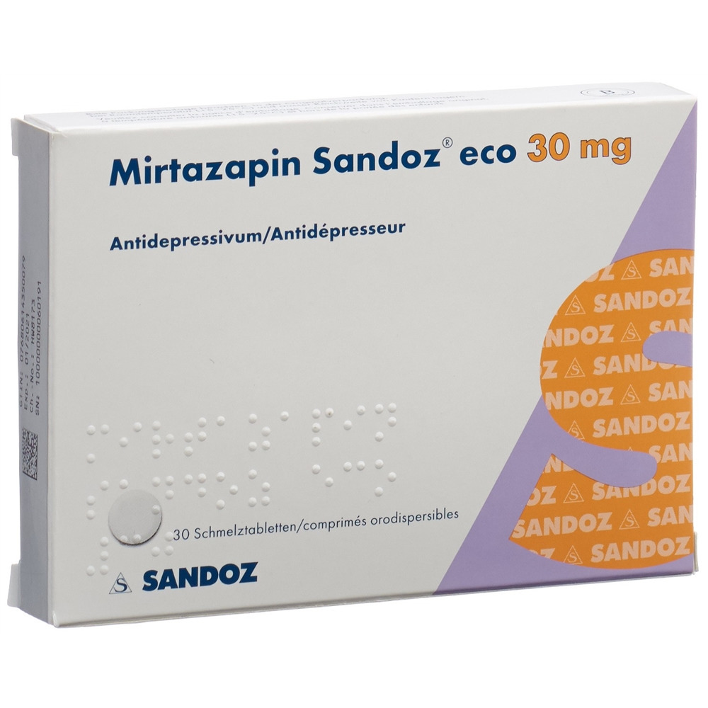 MIRTAZAPINE Sandoz eco cpr orodisp 30 mg 30 pce
