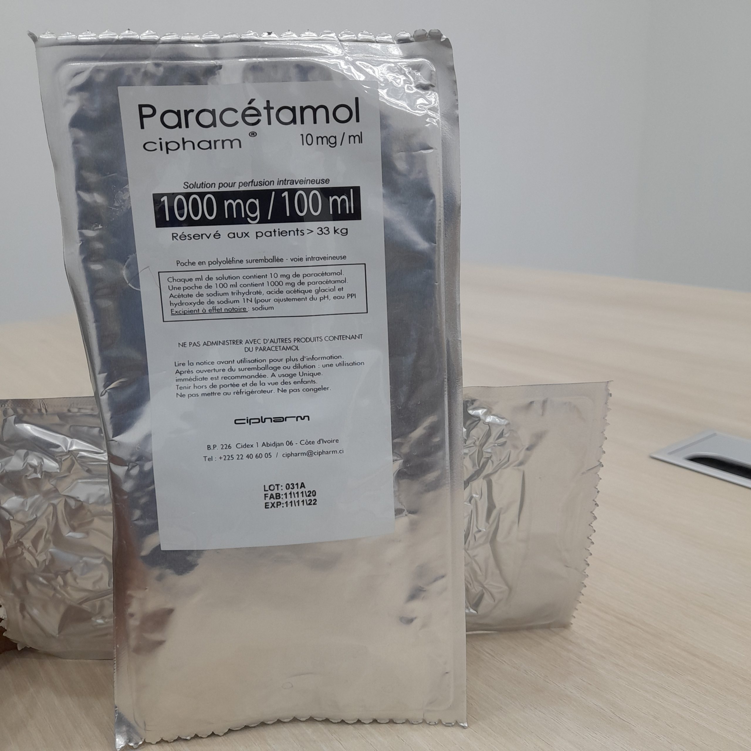 PARACETAMOL Fresenius 1 g/100ml flacon 10 pce