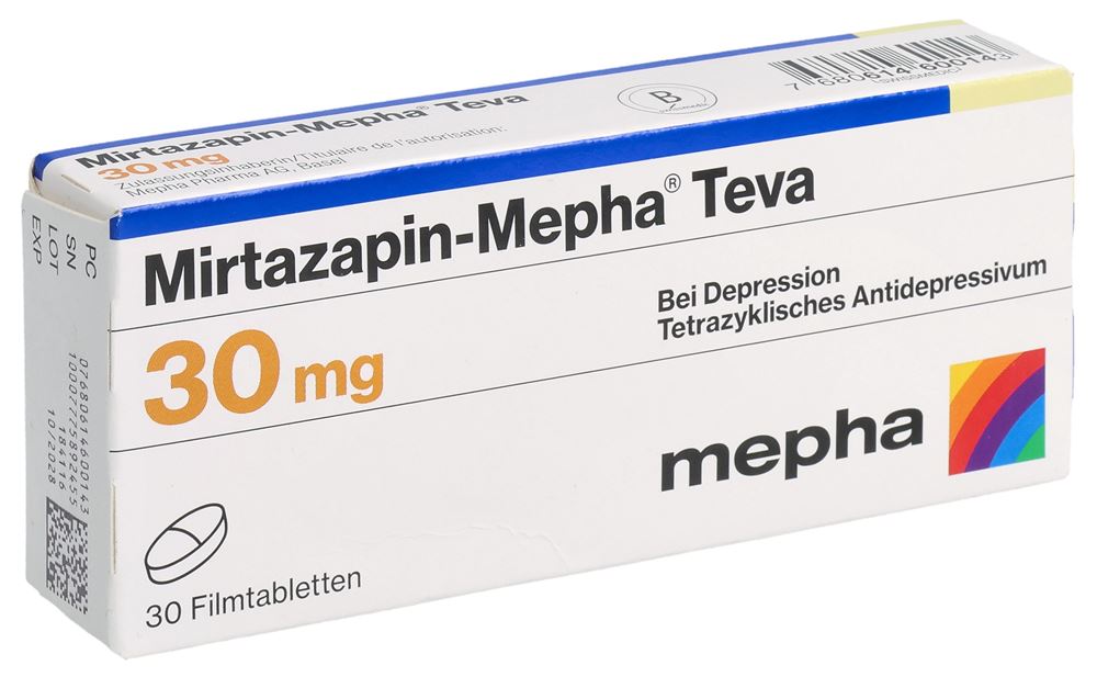 Mirtazapin-Mepha Teva 30 mg, Filmtabletten