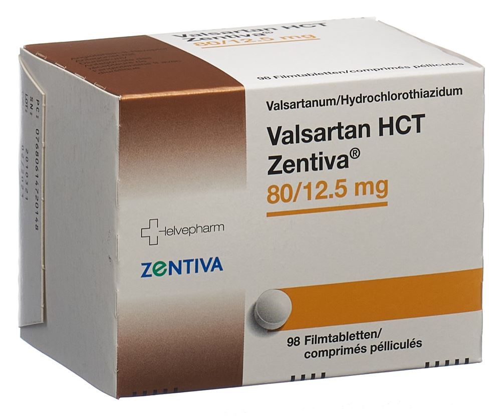 Valsartan HCT Zentiva 80/12.5 mg, Filmtabletten