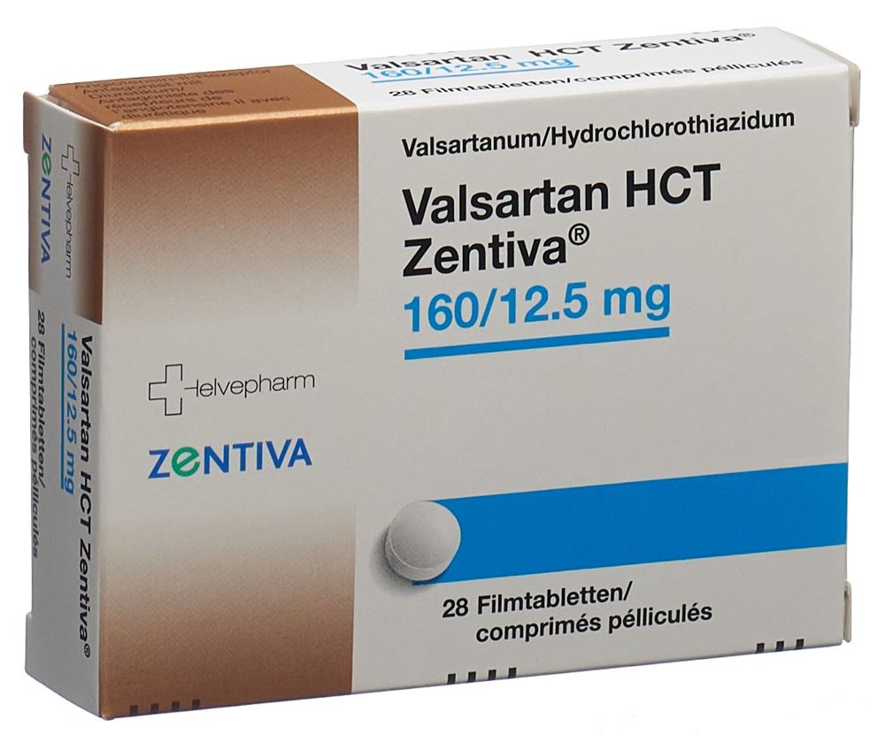 Valsartan HCT Zentiva 160/12.5 mg, Filmtabletten