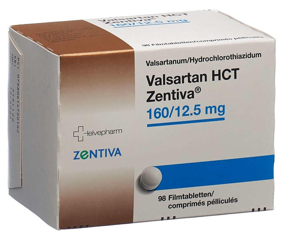 VALSARTAN HCT Zentiva cpr pell 160/12.5mg 98 pce