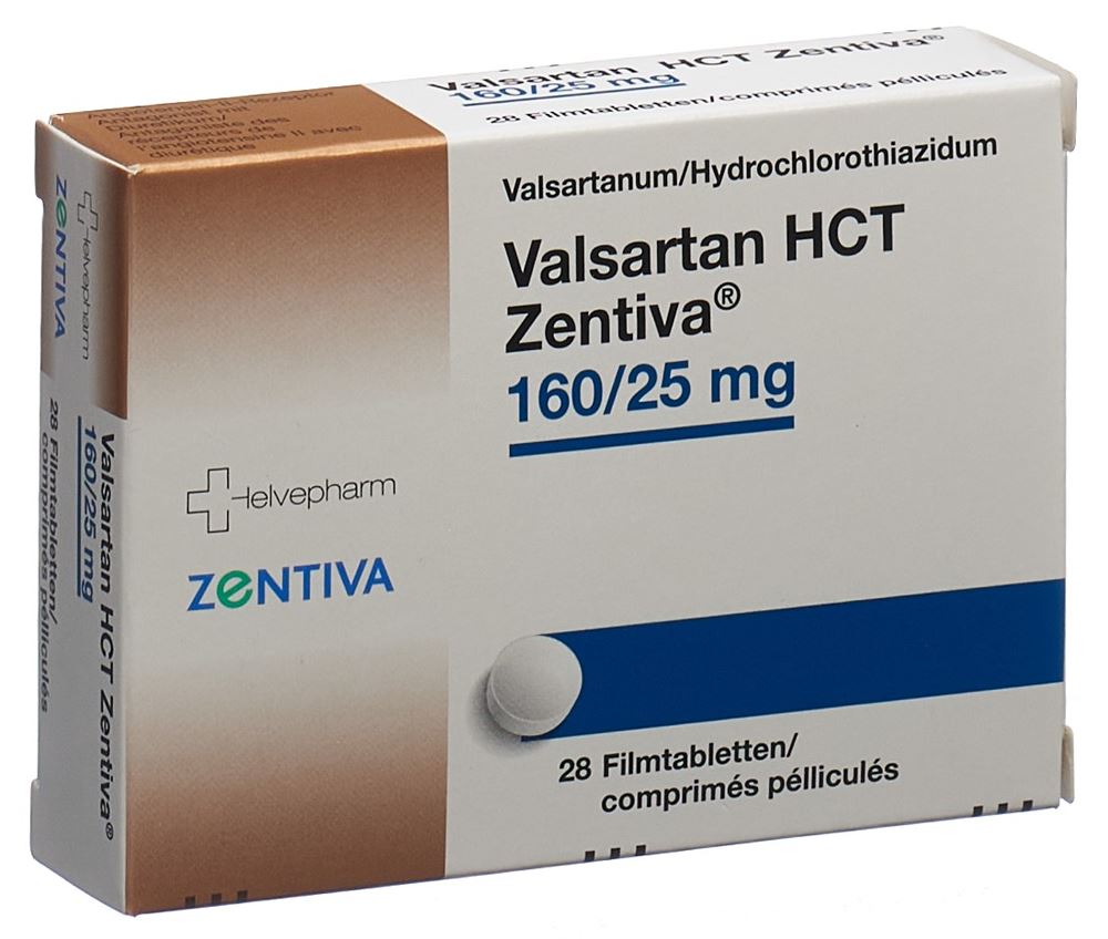 VALSARTAN HCT Zentiva cpr pell 160/25mg 28 pce