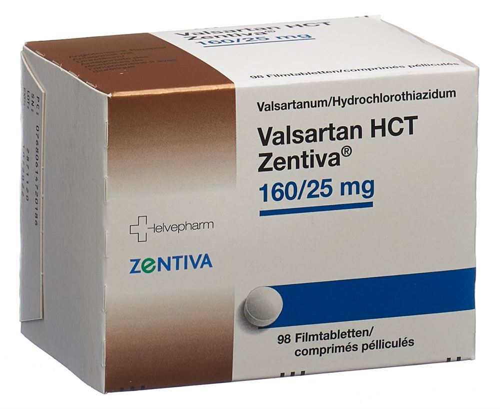 VALSARTAN HCT Zentiva cpr pell 160/25mg 98 pce