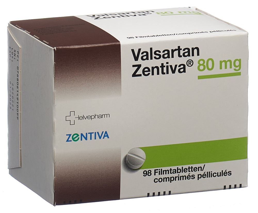 VALSARTAN Zentiva cpr pell 80 mg 98 pce