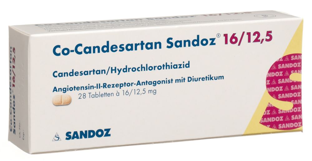 CO-CANDESARTAN Sandoz cpr 16/12.5 mg 28 pce