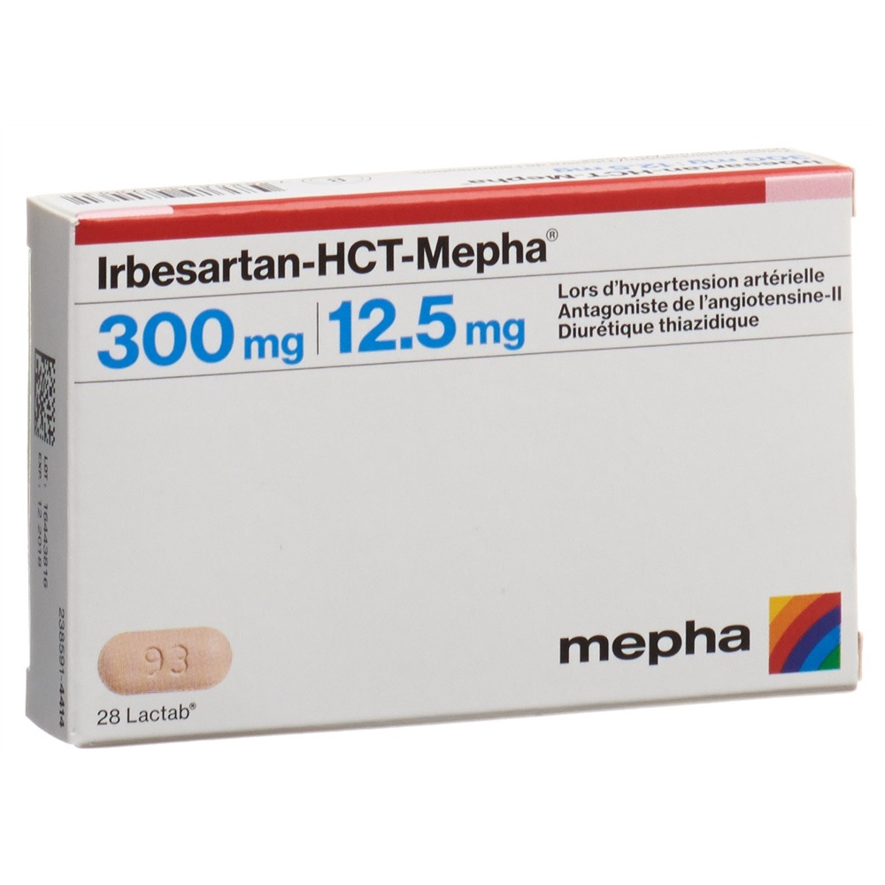 IRBESARTAN-HCT Mepha cpr pell 300/12.5 28 pce