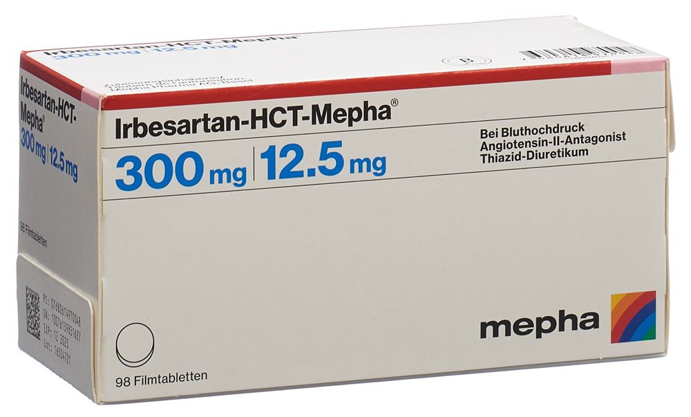 Irbesartan-HCT-Mepha 300mg/12.5mg, Filmtabletten