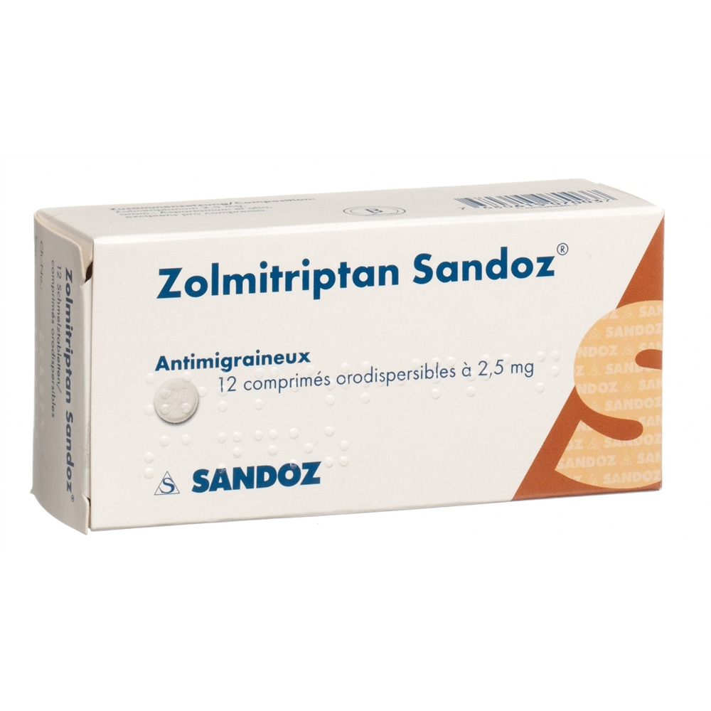 ZOLMITRIPTAN Sandoz cpr orodisp 2.5 mg 12 pce