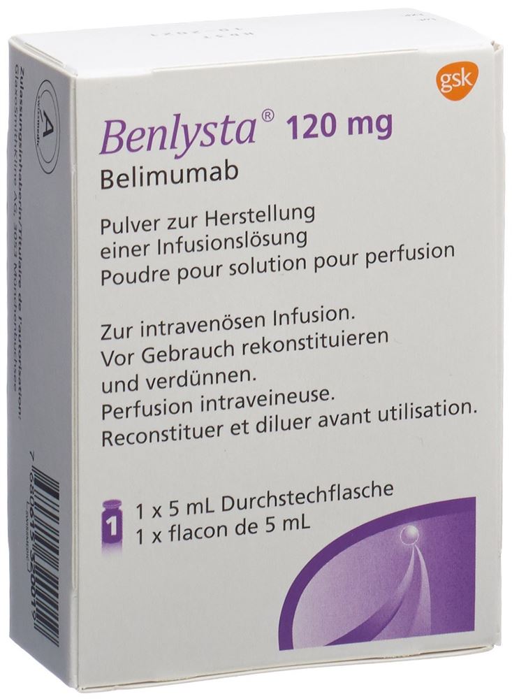 BENLYSTA subst sèche 120 mg flac