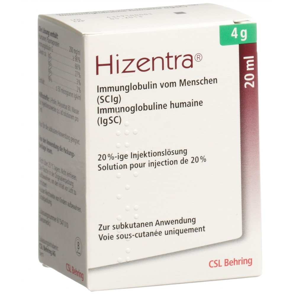 HIZENTRA 20% sol inj 20 ml flac