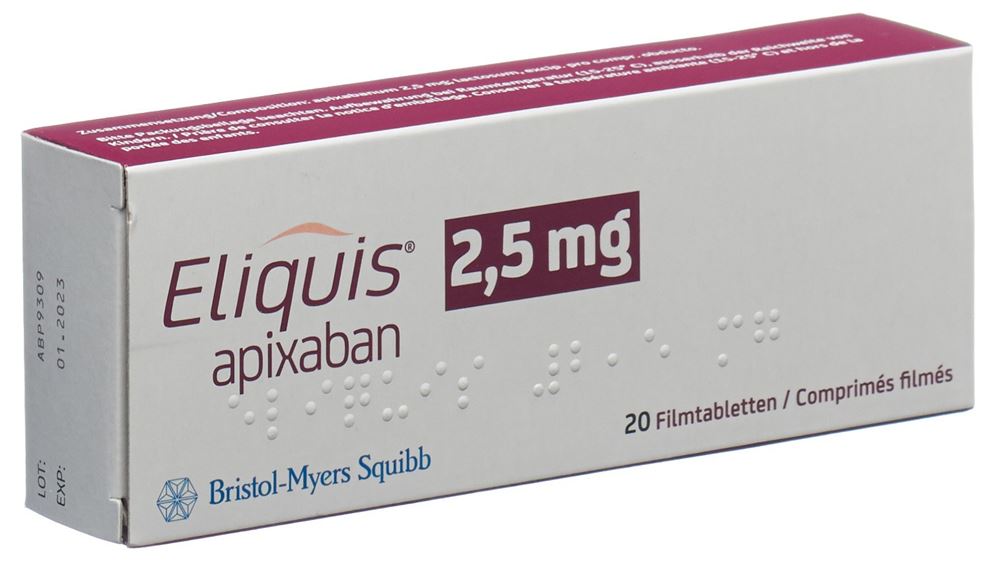 Eliquis 2.5 mg, Filmtabletten