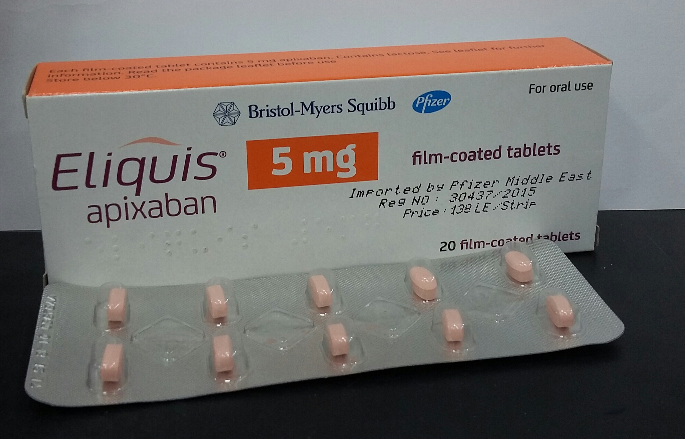 Eliquis 2.5 mg, Filmtabletten