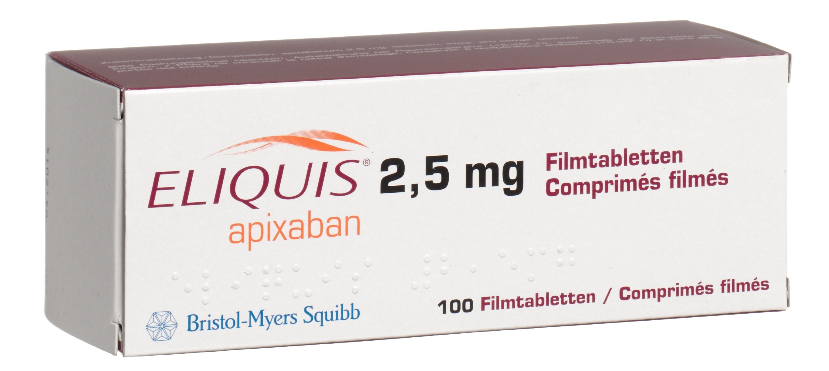ELIQUIS cpr pell 2.5 mg 168 pce