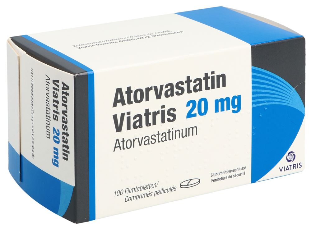 Atorvastatin Viatris 20 mg, Filmtabletten
